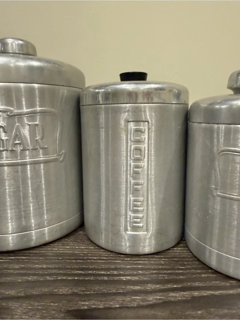 A.C. HELLER HOSTESS-WARE Aluminum Nesting Canister Set of 4 Made in ITALY MCM